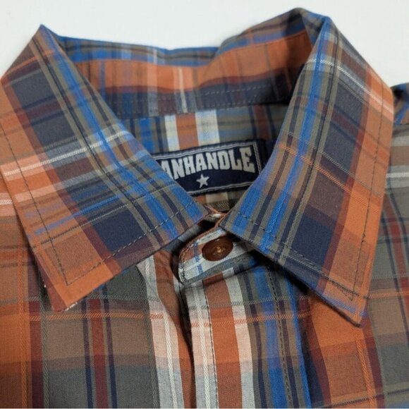 Panhandle Slim Plaid Pearl Snap Shirt Mens Small Western Cowboy 100% Cotton - Picture 9 of 9